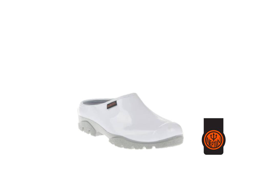 Neptun PVC Clog – White/Grey PVC