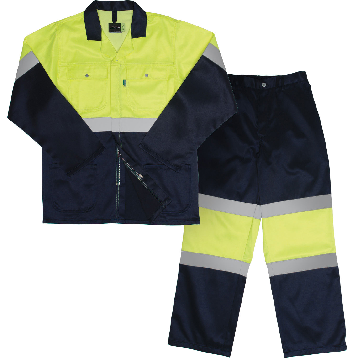 4641PC - NAVY/LIME HI-VIZ CONTISUIT