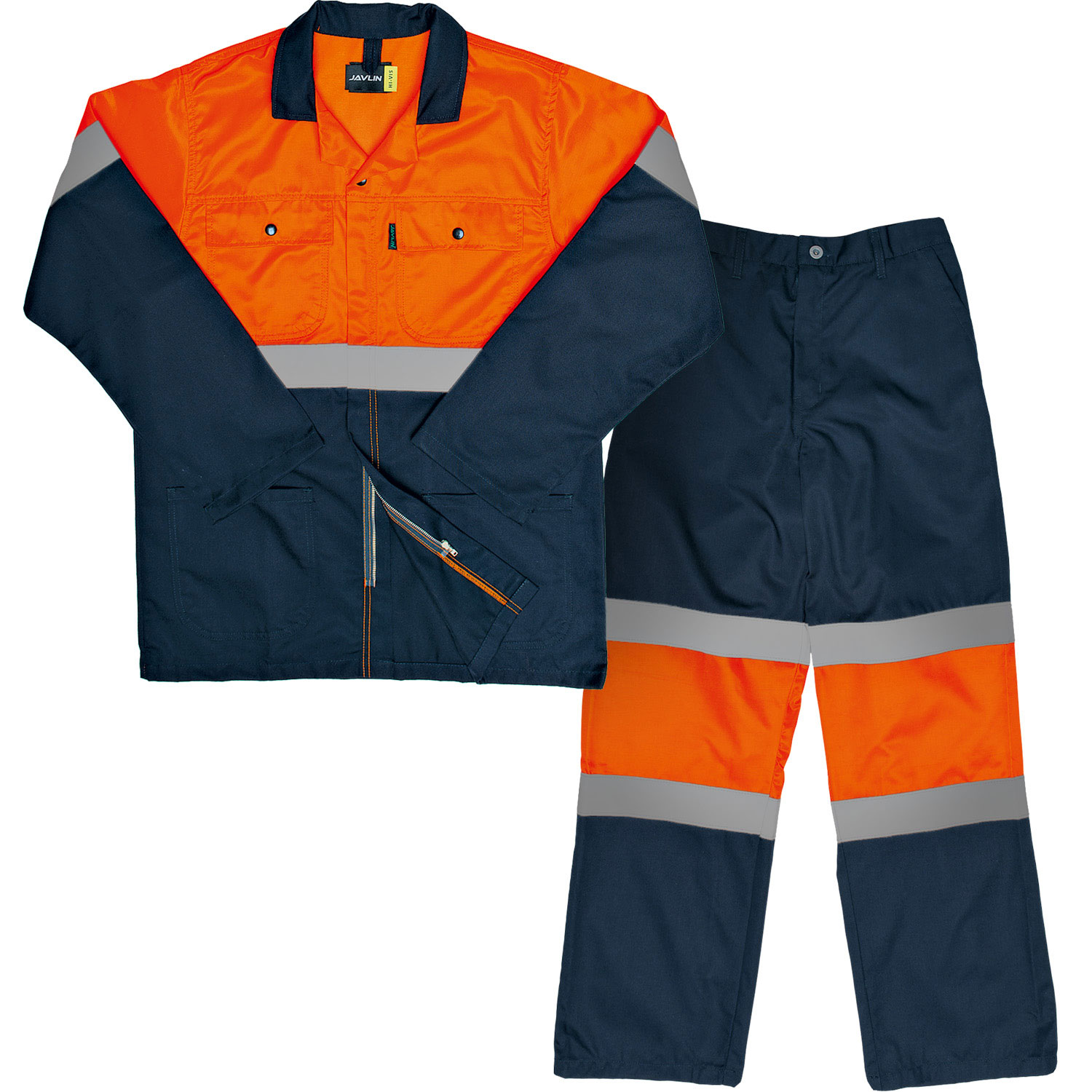 4641PC - NAVY/ORANGE HI-VIZ CONTISUIT